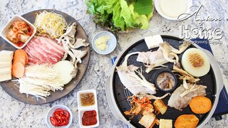 Samgyeopsal Dinner Table at Home