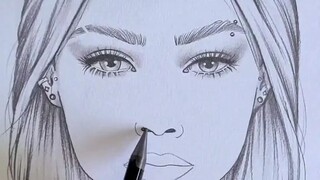 How to draw face→→For beginners✍️