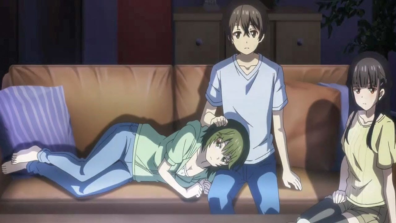 Mamahaha no Tsurego ga Moto Kano datta Episode 10 Best Moments Mizuto  choose to sleep on Yume's Lap, Mizuto choose to sleep on Yume's Lap