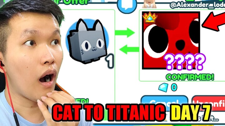 CHALLENGE CAT TO TITANIC #7 (KETEMU SCAMMER KAYA) DI PET SIMULATOR X!? - ROBLOX INDONESIA