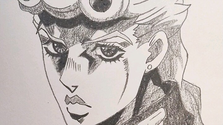 Simply draw a Giorno "JoJo's Bizarre Adventure Golden Wind"