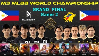 M3 GRAND FINAL GAME 2 - BLACKLIST Vs ONIC PH | M3 MLBB World Championship 2021