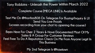 Tony Robbins Course Unleash the Power Within March 2022 download