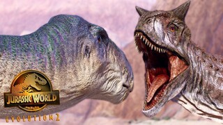 Iguanodon vs Carnotaurus - Jurassic World Evolution 2 | Prehistoric Life [4K]
