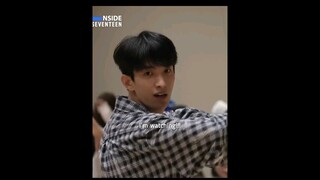Even choreographer is teasing#MINGYU😅DK giving boyfriend VIBE🤧#seventeen#Woozi#dino#seungkwan#dk