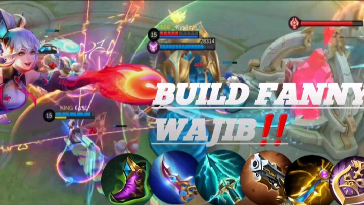 BUILD WAJIB FANNY UNTUK PEMULA/PRO & GAMEPLAY AGRESIF😱🔥 #Mobilelegends #mlbb #fannytiktok #fanny