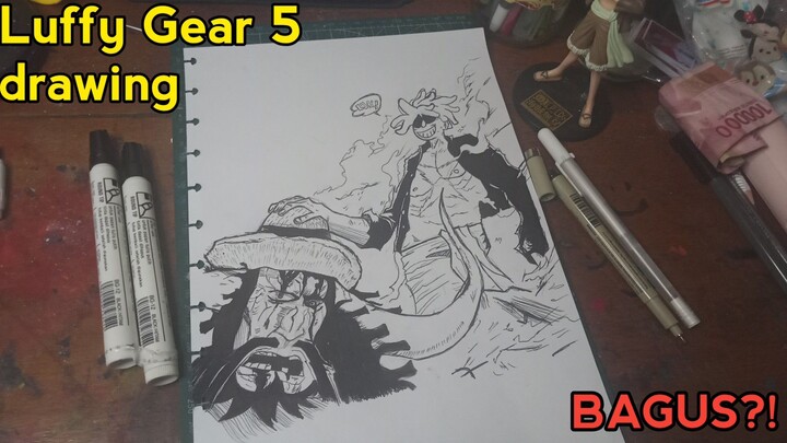 Drawing Luffy Gear 5 + Cinematic Result