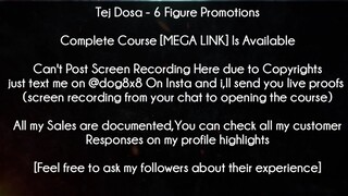 Tej Dosa Course 6 Figure Promotions download