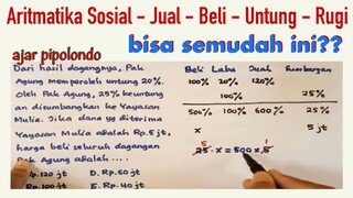 Cara Mudah dan Simpel ARITMATIKA SOSIAL - JUAL - BELI | TPS UTBK ajar pipolondo