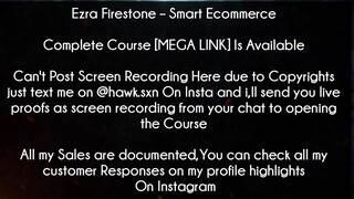 Ezra Firestone Course Smart Ecommerce download