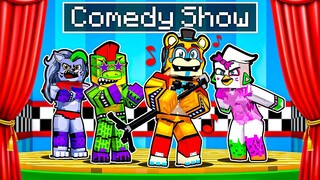 Glamrock Freddy Try Not to Laugh Show in Minecraft Security Breach Five Nights at Freddy’s FNAF