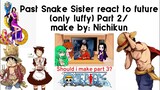 Past Snake Sister react to the future •Only Luffy• | luhan | one piece | 2/? - made by nichikun (me)