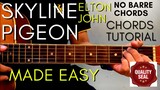 Elton John - Skyline Pigeon Chords (Guitar Tutorial) for Acoustic Cover