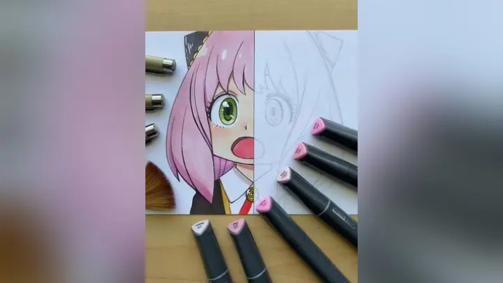 Arteza are not as expensive as Copic anya spyxfamily anime manga animeart drawing viral fyp fy foryou