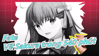 [Fate] Mất 540 phút vẽ Sakura Matou, đều là lỗi của thời gian! Mừng về nhà nhé! @Emiya