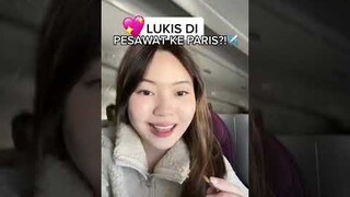 Tiktok Erika Richardo | LUKIS DI PESAWAT KE PARIS?! ✈️🔥