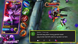 iNGAME USED CHOU IN RANKED? | WHEN DYRROTH USER PLAY CHOU!! | BEST BROKEN BUILD - MLBB