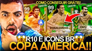 R10 CHEGOU! 😱 COMO GANHAR DE GRAÇA RONALDINHO & ZICO NO EVENTO DA COPA AMERICA 🔥🤯 - FC MOBILE 2024