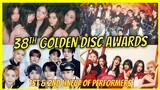 38th Golden Disc Awards 1st and 2nd Lineup of Performers
