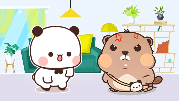 一二给布布变魔术，把布布变成了土拨鼠！🤩🤩🤩