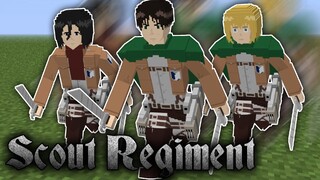 Eren Yeager, Mikasa Ackerman, Armin Arlert trong Minecraft Attack on Titan