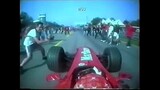 Michael Schumacher avoids hitting fans at Italy 2000