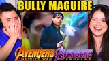BULLY MAGUIRE in Avengers Infinity War & Endgame Compilation REACTION