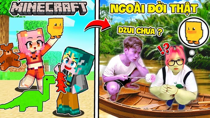 MORA 24H THỬ THÁCH TÌM ĐỒ VẬT TRONG MINECRAFT Ở NGOÀI ĐỜI THẬT TRONG GAMINGHOUSE HERO TEAM