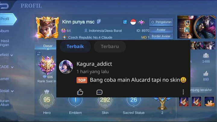 Sesuai permintaanmu Nona | GAMEPLAY ALUCARD NO SKIN