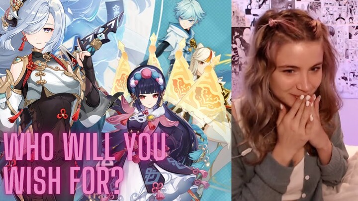 Reaction to Yun Jin Character Demo, Shenhe Teaser & who will I be wishing for!? | Animaechan Games