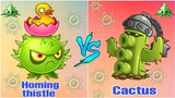 PVZ2 Cactus vs Homing thistle | Which Plants is better | Plants vs Plants - MK Kids