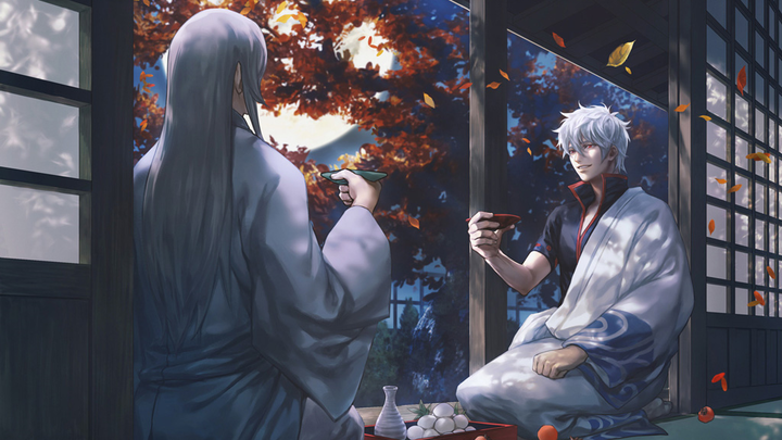 Gintoki Kagura and others fight against the virtual HD
