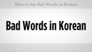 How_to_Say_Bad_Words_Learn_Korean