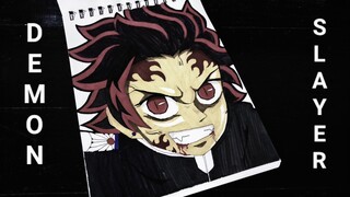 Drawing Tanjiro Demon Mode | Kimetsu no Yaiba