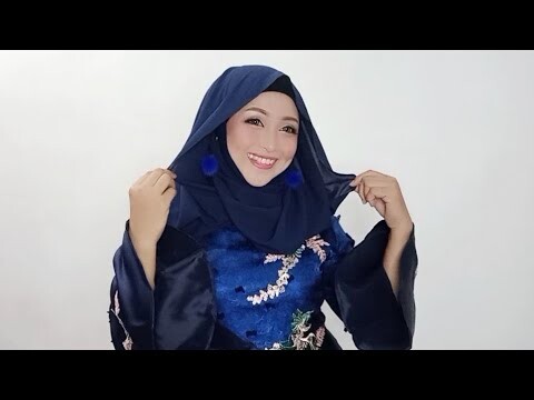 TUTORIAL HIJAB PESTA PASHMINA SIMPLE PAKAI ANTING