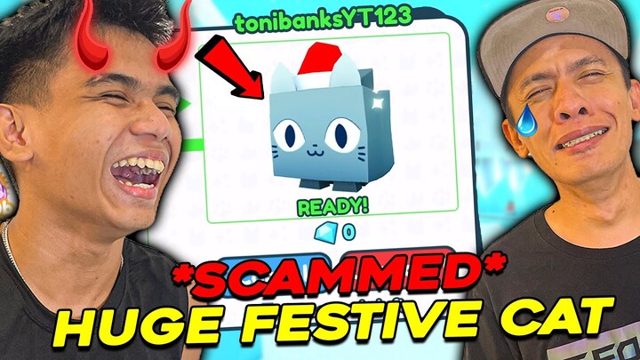 Pet Simulator X | ROBLOX - NA *SCAM* KO ANG HUGE FESTIVE CAT ni  @Tonibanks (Galit na Galit)