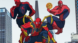 Three generations of Spider-Man video out of the same frame