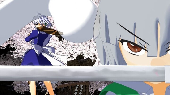 [2011 3D Touhou] Servant's Duel Blossom // Touhou Yoyoumu 5-sided boss battle restoration (360P rest