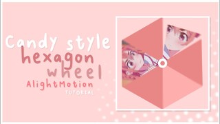 candy style transition tutorial on alightmotion #50 | ae inspired| hexagon spin wheel