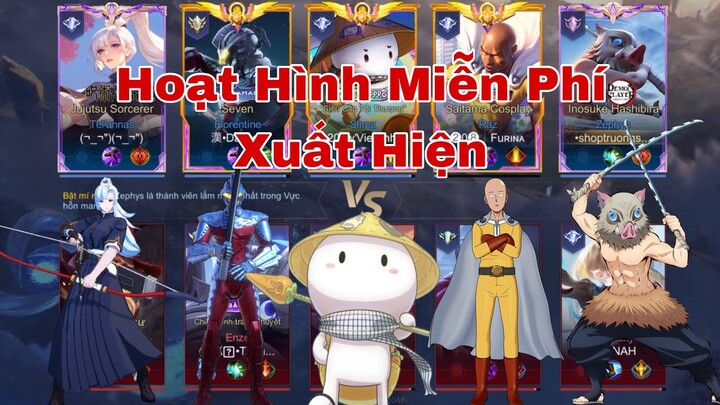 LIÊN QUÂN : Team Hoạt Hình Miễn Phí Lần Đầu Tiên Xuất Hiện - Trùm Free Đẹp Nhất Là Ai Đây ?