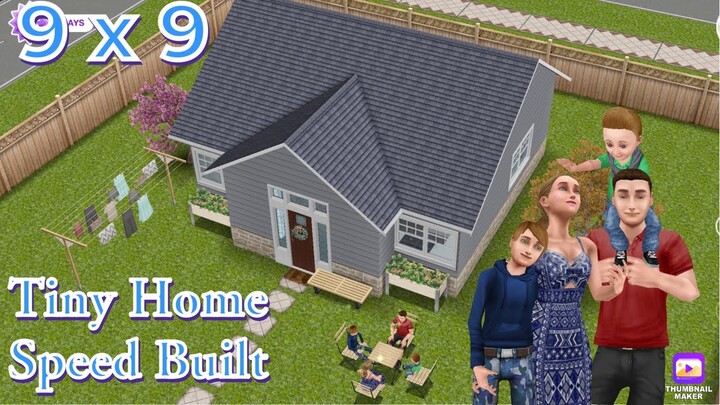 9x9 Family Tiny House Tour  SIMS FREEPLAY