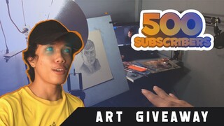 ART STUDIO/kwarto Tour | We reachn500 Subscribers + ART GIVEAWAY | JK Art