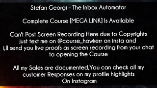 Stefan Georgi Course - The Inbox Automator Download