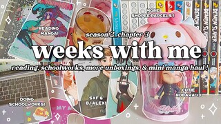 🎐 # ; weeks with me | productivity, unboxing more shopee parcels, bj alex, manga haul, & reading 🛍️