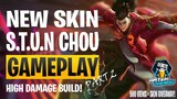 NEW S.T.U.N. CHOU SKIN GAMEPLAY PART 2. HIGHEST KILL IN THIS GAME. WANT TO WIN SKIN? WATCH NOW! MLBB