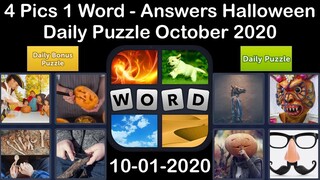 4 Pics 1 Word - Halloween - 01 October 2020 - Daily Puzzle + Daily Bonus Puzzle - Answer-Walkthrough