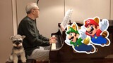 [Music Playing] Super Mario on Piano - How to Keep My Dog Calm