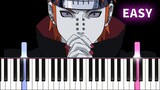 Naruto Shippūden OST - Pain's Theme (Girei) - EASY Piano tutorial