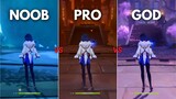 3 Stages of F2P Yelan Mains !! Noob vs Pro vs God [ Genshin Impact ]
