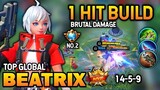 ONE SHOT BUILD! BEATRIX BEST BUILD 2021 | BUILD TOP 1 GLOBAL BEATRIX | BEATRIX GAMEPLAY | MLBB✓